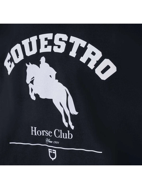 T-shirt bambina Jumping Horse Club in cotone