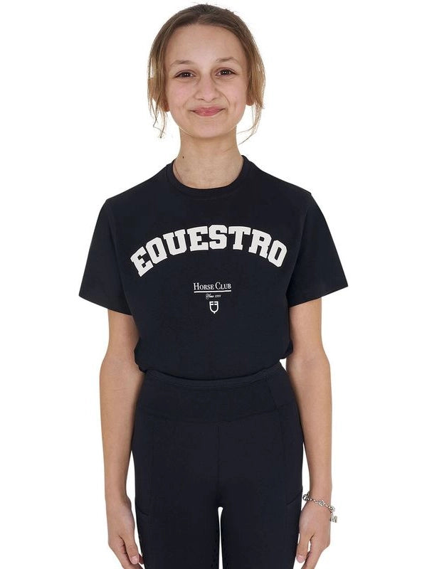 T-shirt bambina Horse Club in cotone