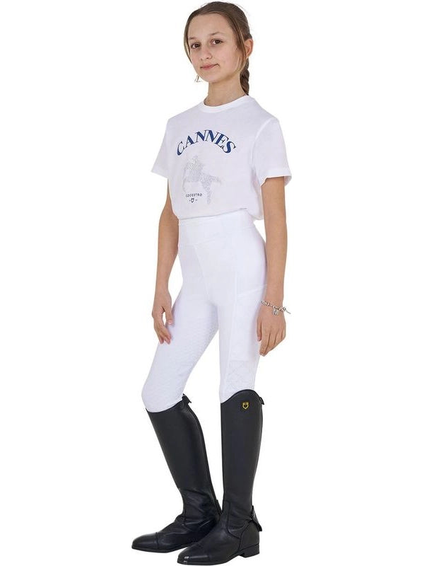 T-shirt bambina Cannes in cotone con strass