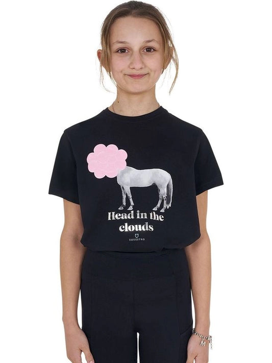 T-shirt bambina Head In The Clouds in cotone