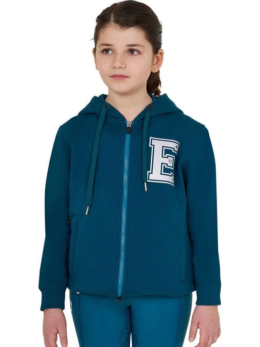 Felpa bambina istituzionale con zip frontale