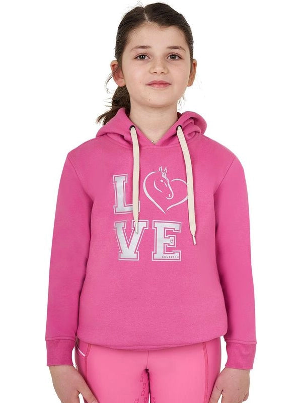 Felpa bambina Winter Love con cappuccio