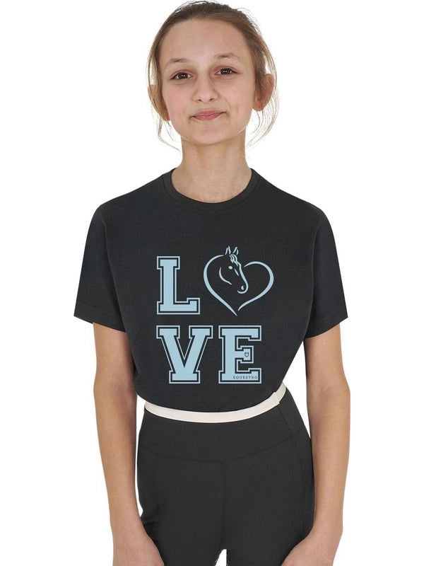 T-shirt bambina Love in cotone