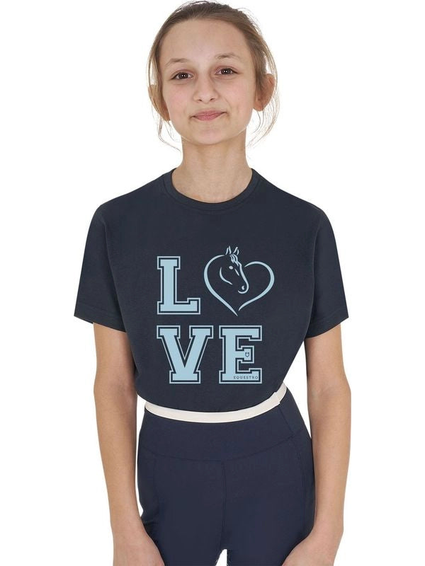 T-shirt bambina Love in cotone