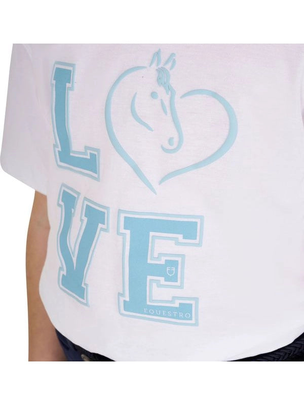 T-shirt bambina Love in cotone