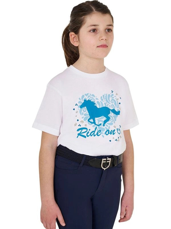 T-shirt bambina Ride On in cotone