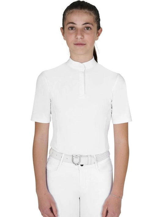 Polo concorso bambina slim fit con bottoni