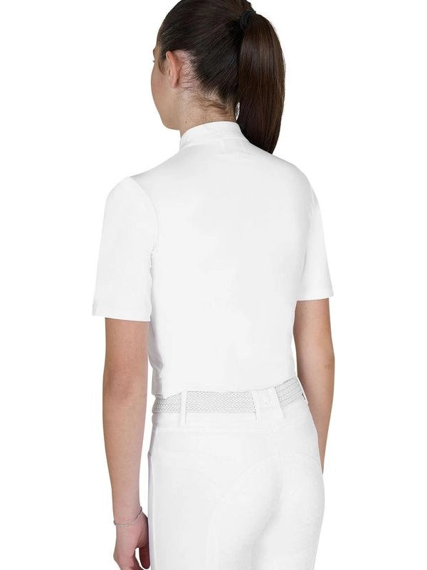 Polo concorso bambina slim fit con bottoni