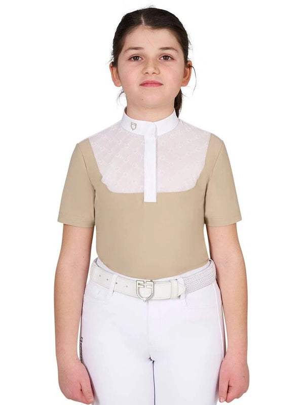 Polo da concorso bambina con tulle