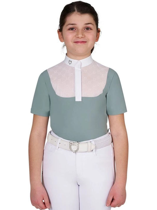 Polo da concorso bambina con tulle
