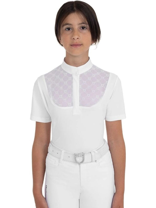 Polo da concorso bambina con tulle