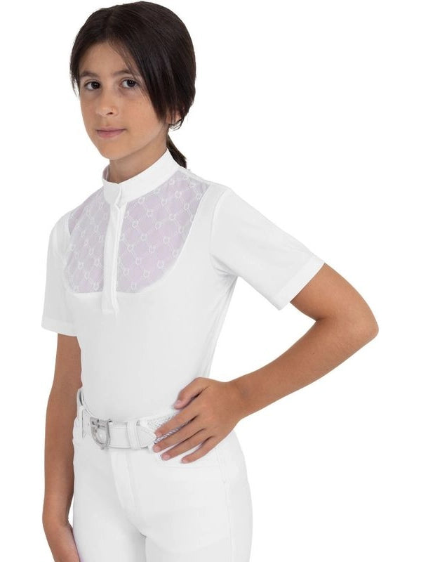 Polo da concorso bambina con tulle