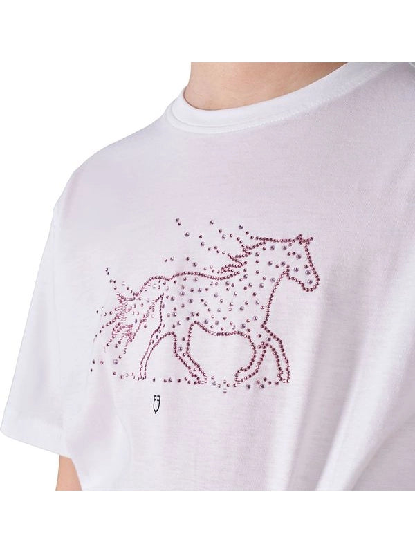 T-shirt bambina Stone Horse in cotone