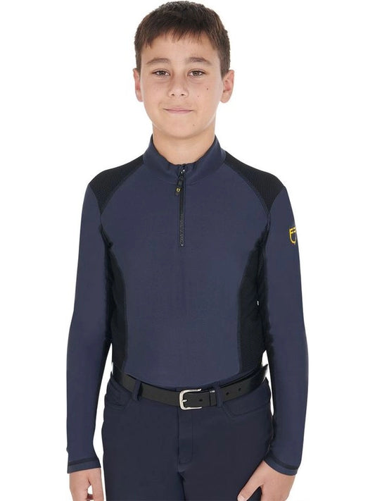 Base layer bambino da allenamento in tessuto tecnico