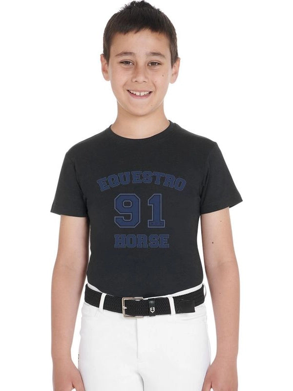 T-shirt bambino Horse Club in cotone