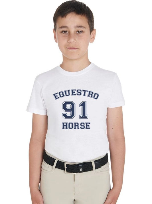 T-shirt bambino Horse Club in cotone