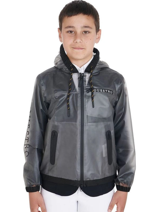 Impermeabile bambini cappuccio e zip antivento
