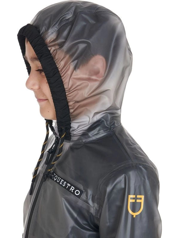 Impermeabile bambini cappuccio e zip antivento