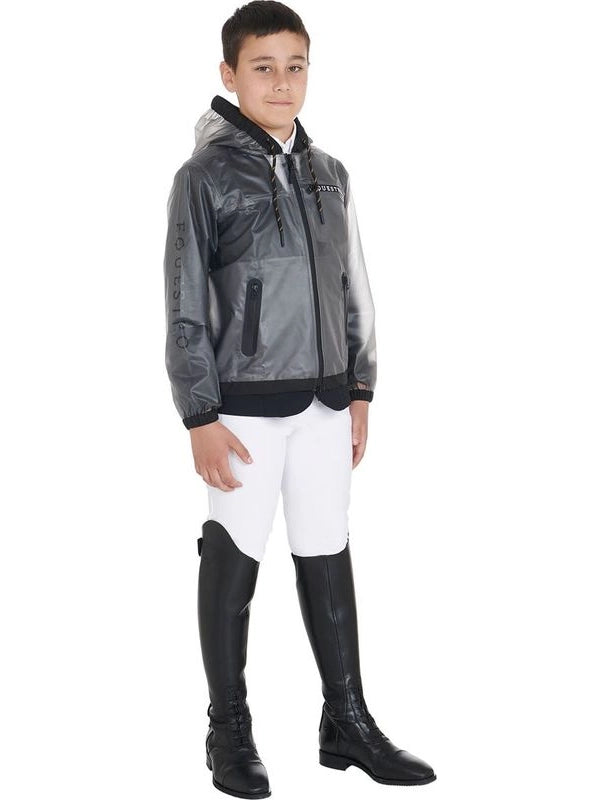 Impermeabile bambini cappuccio e zip antivento
