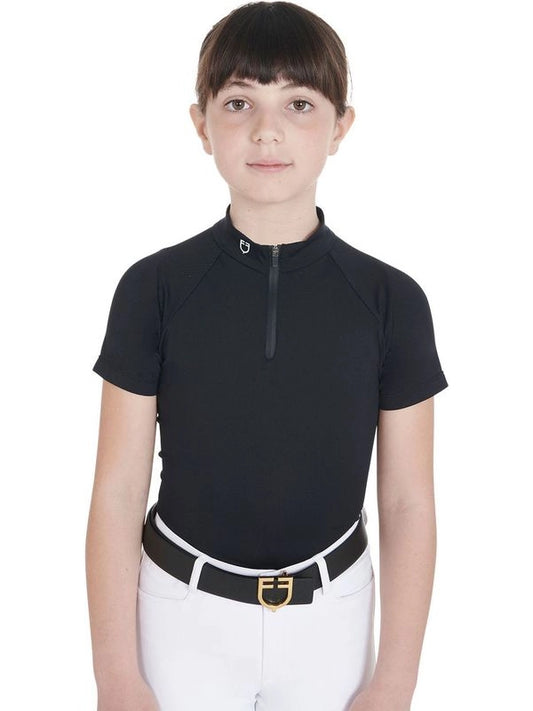Polo bambini da allenamento slim fit in tessuto tecnico