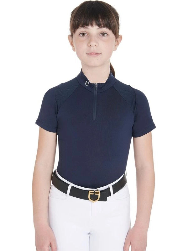 Polo bambini da allenamento slim fit in tessuto tecnico