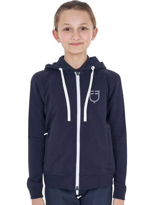Felpa bambini unisex con cappuccio e zip frontale