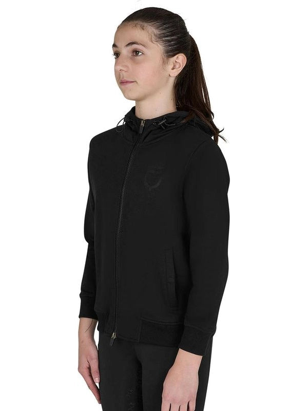 Felpa bambini unisex con cappuccio e zip frontale
