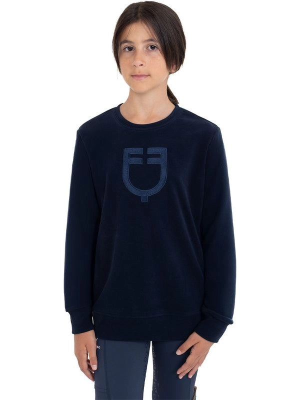 Felpa girocollo bambini unisex in pile