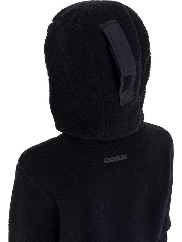 Felpa bambini unisex in pile teddy con zip e cappuccio