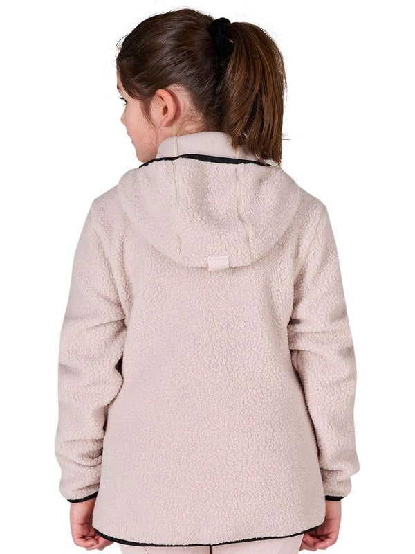 Felpa bambini unisex in pile teddy con zip e cappuccio