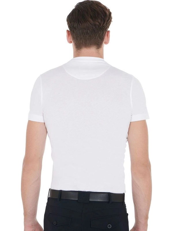 T-shirt uomo slim fit con stampa equestre