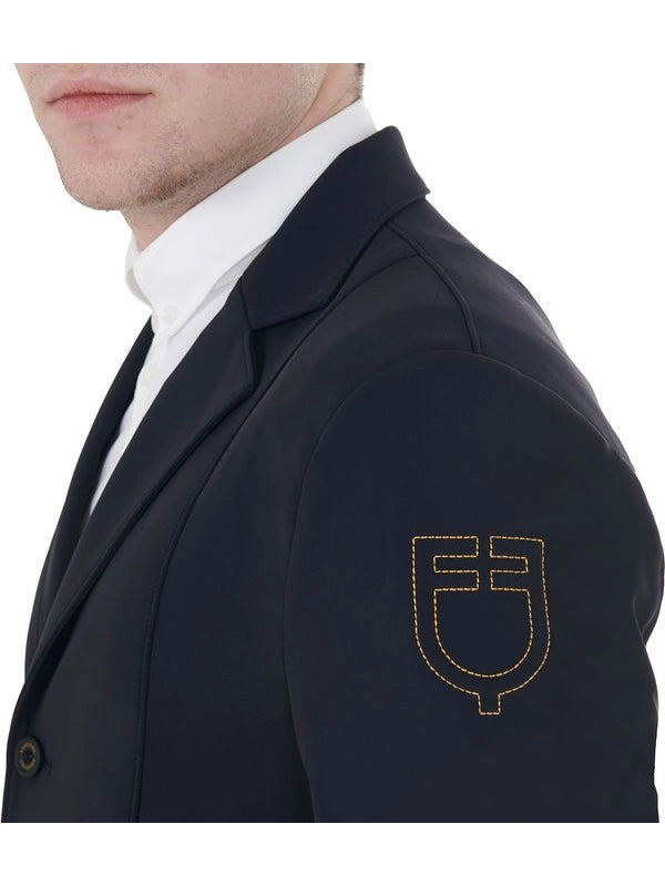 Giacca uomo da concorso con logo ricamato a contrasto