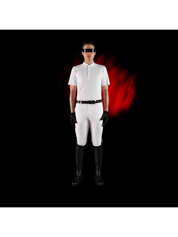 Polo concorso uomo Equestro Ridertechnology manica corta bottoni