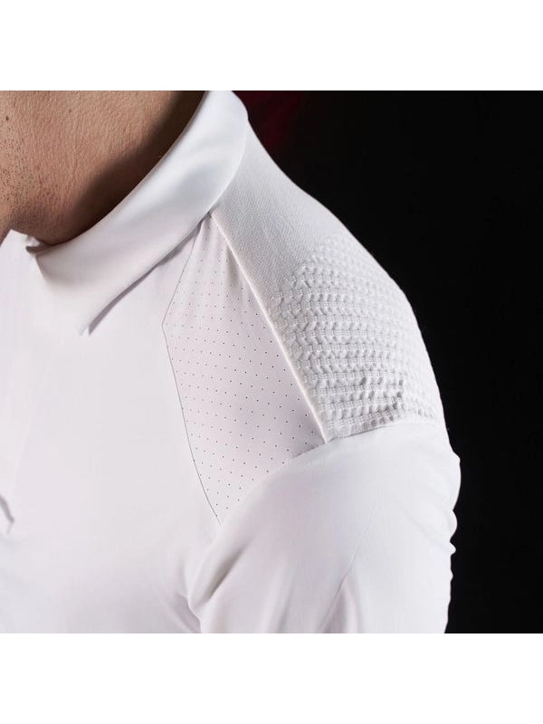 Polo concorso uomo Equestro Ridertechnology manica corta bottoni