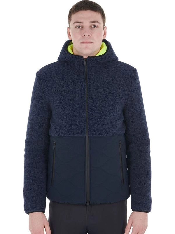 Giacca da uomo in tessuto impermeabile con inserti Teddy