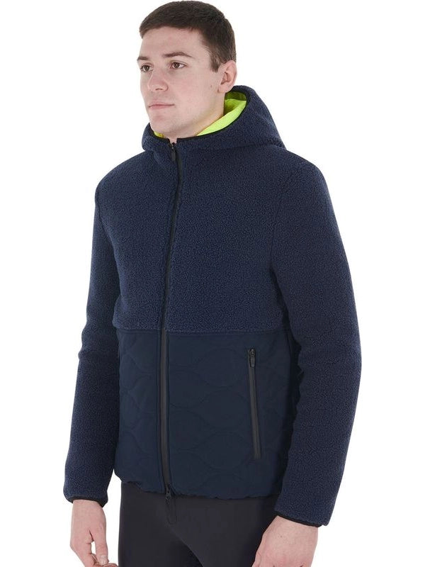 Giacca da uomo in tessuto impermeabile con inserti Teddy