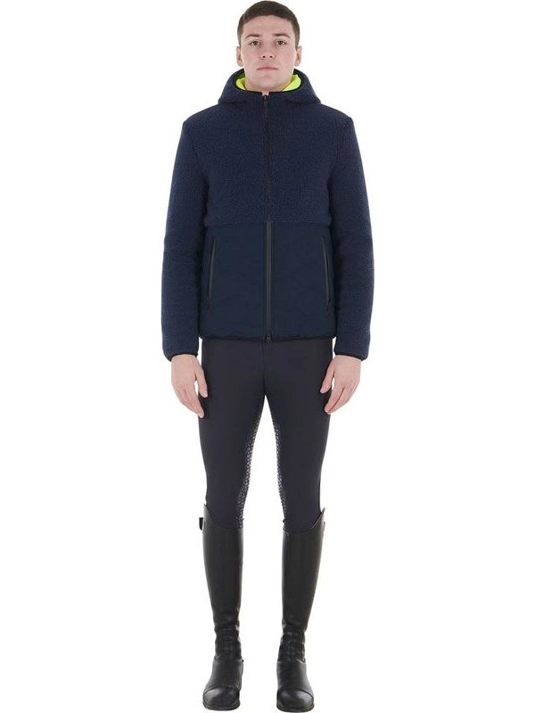 Giacca da uomo in tessuto impermeabile con inserti Teddy