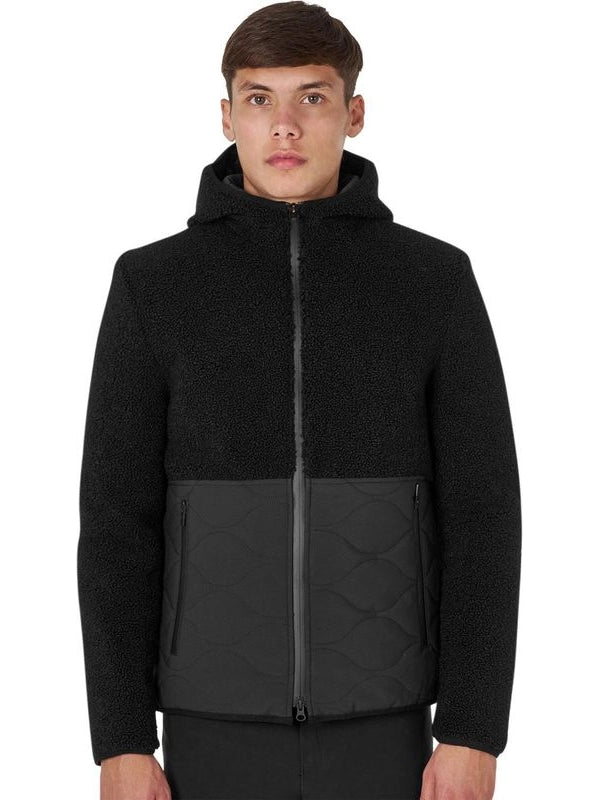 Giacca da uomo in tessuto impermeabile con inserti Teddy