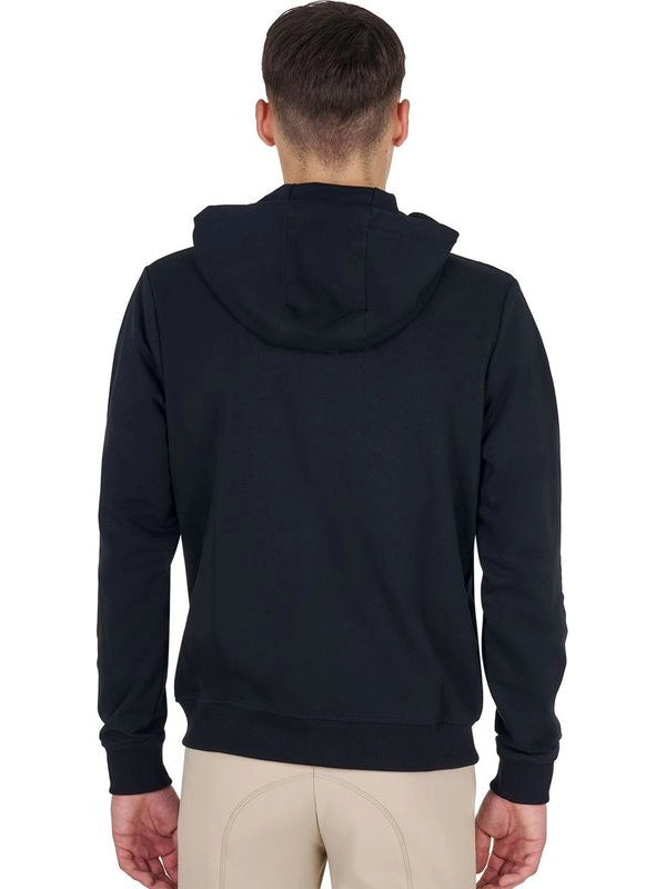 Felpa uomo con cappuccio regolabile e zip