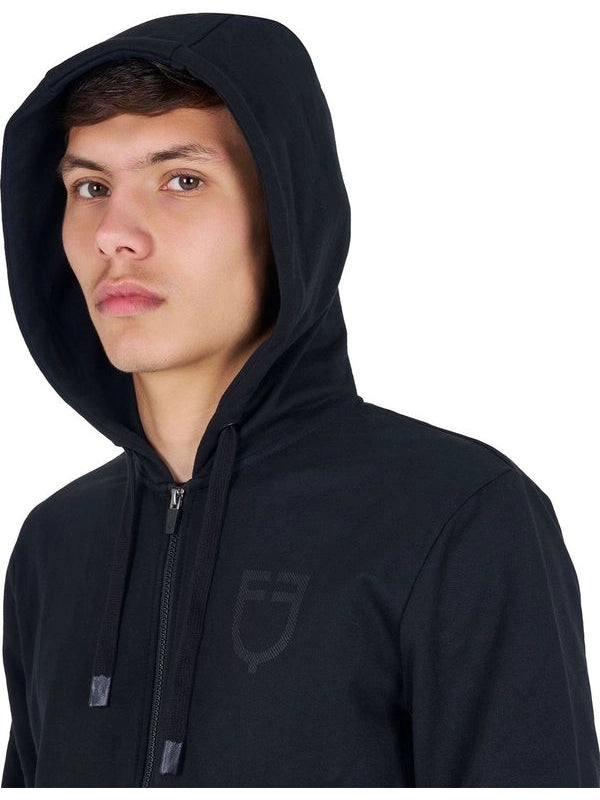 Felpa uomo con cappuccio regolabile e zip
