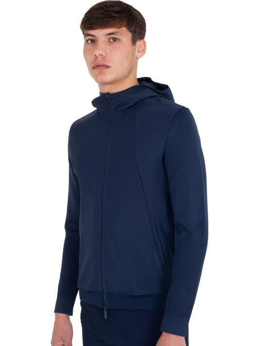 Felpa tecnica uomo con cappuccio e inserti micro mesh