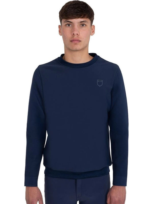 Felpa tecnica uomo girocollo con inserti micro mesh