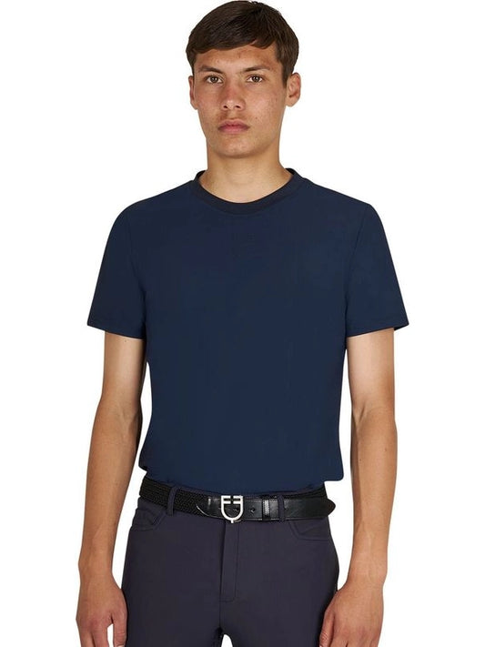 T-shirt allenamento uomo in tessuto tecnico con microfori