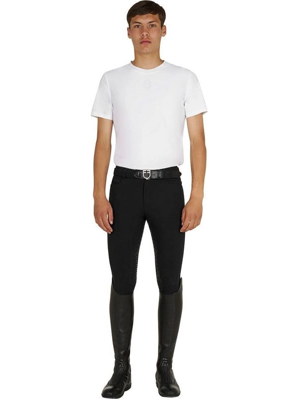 T-shirt allenamento uomo in tessuto tecnico con microfori