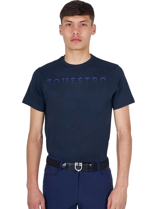 T-shirt basic uomo con scritta sul petto