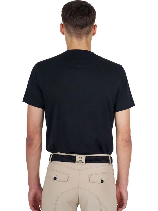 T-shirt basic uomo con scritta sul petto