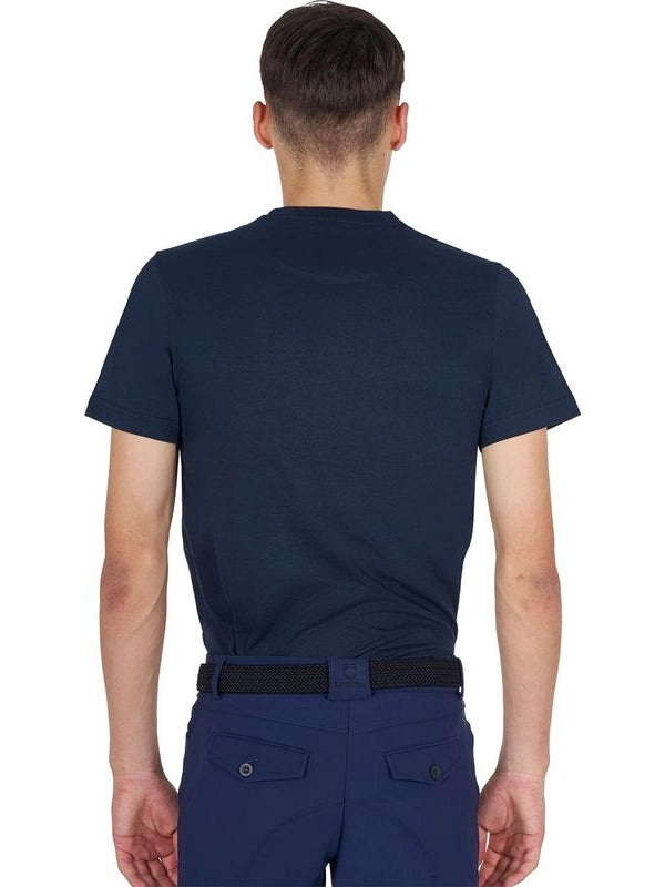 T-shirt basic uomo con scritta sul petto