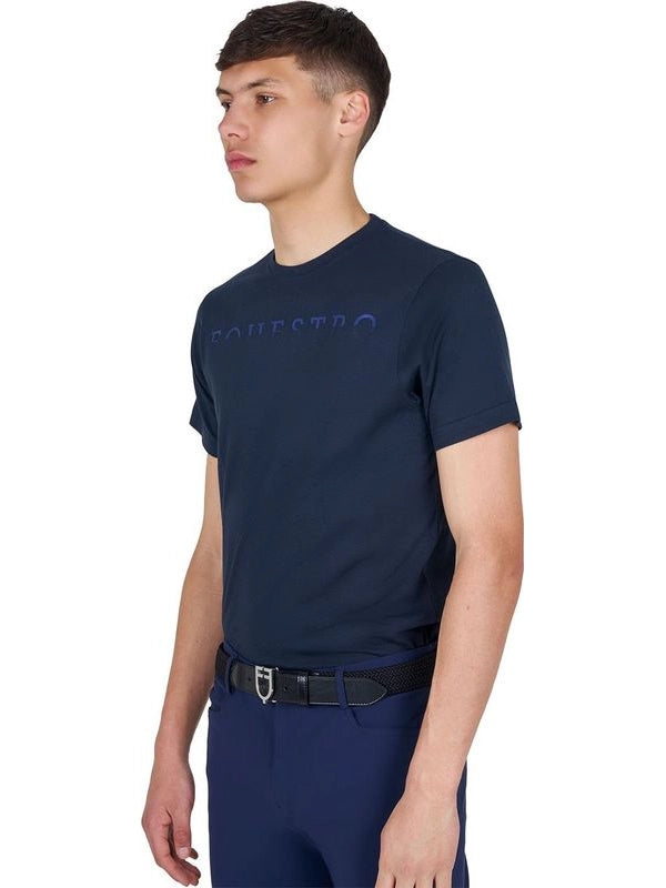 T-shirt basic uomo con scritta sul petto
