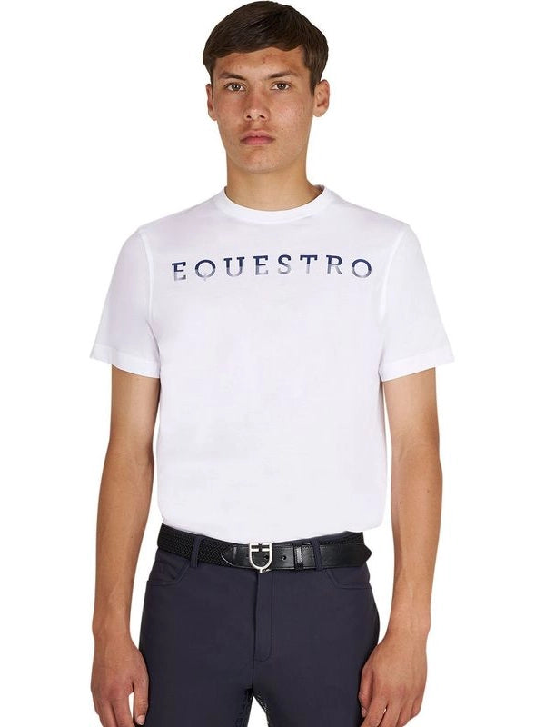 T-shirt basic uomo con scritta sul petto