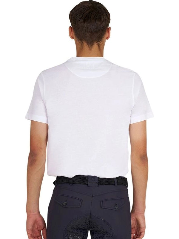 T-shirt basic uomo con scritta sul petto